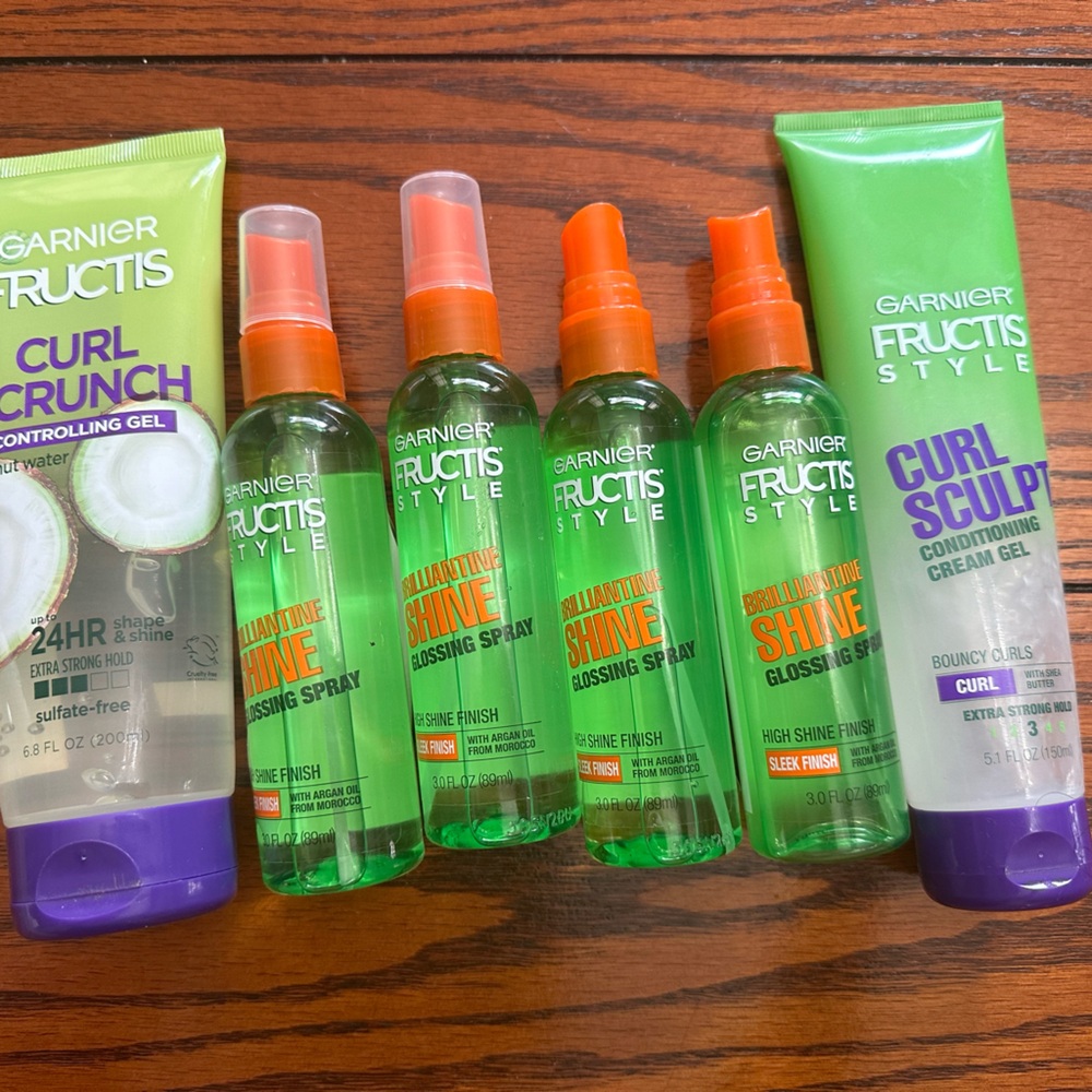 6 pieces- all new maybe tried once-Garnier Fructis.
